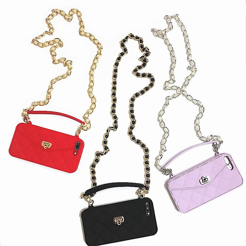 Brieftasche Fall Für iPhone XS Max XR X 10 8 7 6s 6 Plus 11 Pro Max Weiche Silikon karte Slot Handtasche Geldbörse Telefon Abdeckung Mit Lange Kette Brieftasche Fall Für iPhone XS Max XR X 10 8 7 6s 6 Plus 11 Pro Max Weiche Silikon karte Slot Handtasche Geldbörse Telefon Abdeckung Mit Lange Kette