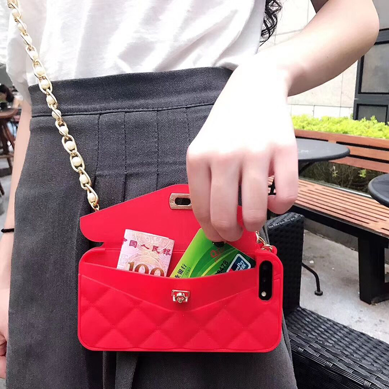 Brieftasche Fall Für iPhone XS Max XR X 10 8 7 6s 6 Plus 11 Pro Max Weiche Silikon karte Slot Handtasche Geldbörse Telefon Abdeckung Mit Lange Kette Brieftasche Fall Für iPhone XS Max XR X 10 8 7 6s 6 Plus 11 Pro Max Weiche Silikon karte Slot Handtasche Geldbörse Telefon Abdeckung Mit Lange Kette