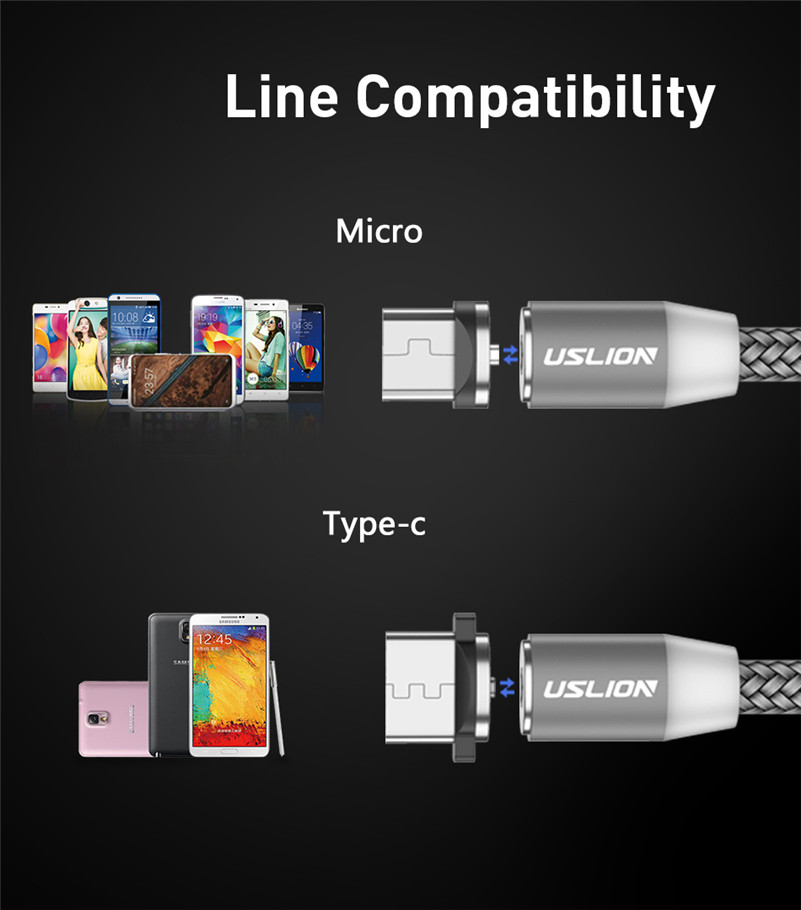USLION Magnetische USB Kabel Schnelle Lade USB Typ C Kabel Magnet Ladegerät Daten Ladung Micro USB Kabel Handy Kabel USB Kabel USLION Magnetische USB Kabel Schnelle Lade USB Typ C Kabel Magnet Ladegerät Daten Ladung Micro USB Kabel Handy Kabel USB Kabel