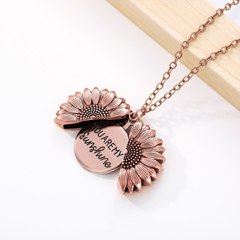Sie Sind Mein Sonnenschein Sonnenblumen Halsketten Für Frauen Rose Gold Silber Farbe Lange Kette Sonne Blume Weiblichen Anhänger Halskette Schmuck Sie Sind Mein Sonnenschein Sonnenblumen Halsketten Für Frauen Rose Gold Silber Farbe Lange Kette Sonne Blume Weiblichen Anhänger Halskette Schmuck