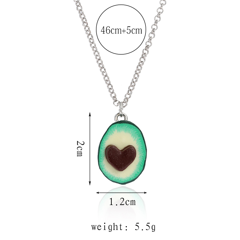 OATHYAN Neueste Mode Obst Avocado Anhänger Herz Lange Kette Halsketten Für Frauen Lovers Beste Freund Halskette Geschenke Schmuck OATHYAN Neueste Mode Obst Avocado Anhänger Herz Lange Kette Halsketten Für Frauen Lovers Beste Freund Halskette Geschenke Schmuck