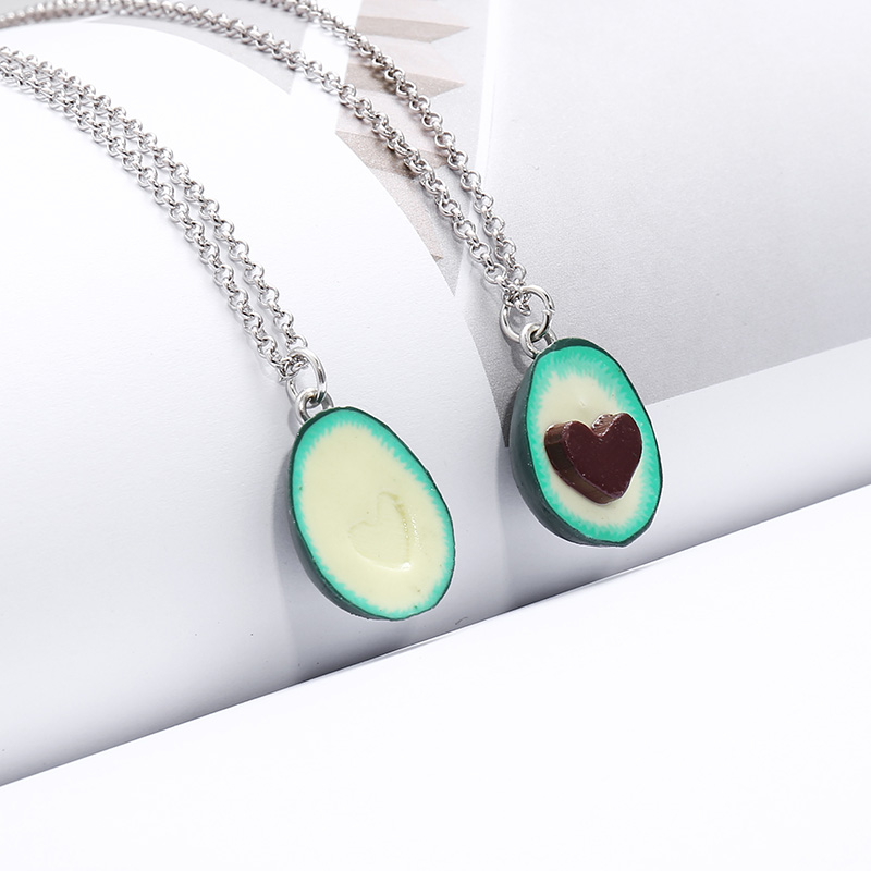 OATHYAN Neueste Mode Obst Avocado Anhänger Herz Lange Kette Halsketten Für Frauen Lovers Beste Freund Halskette Geschenke Schmuck OATHYAN Neueste Mode Obst Avocado Anhänger Herz Lange Kette Halsketten Für Frauen Lovers Beste Freund Halskette Geschenke Schmuck