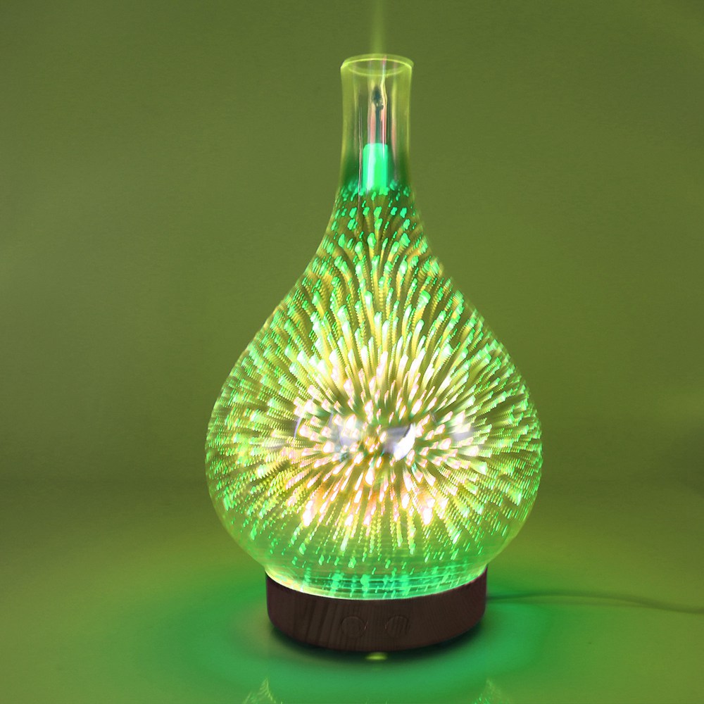 3D Feuerwerk Glas Vase Form Luftbefeuchter mit LED Nachtlicht Aroma Ätherisches Öl Diffusor Nebel Maker Ultraschall-luftbefeuchter 3D Feuerwerk Glas Vase Form Luftbefeuchter mit LED Nachtlicht Aroma Ätherisches Öl Diffusor Nebel Maker Ultraschall-luftbefeuchter