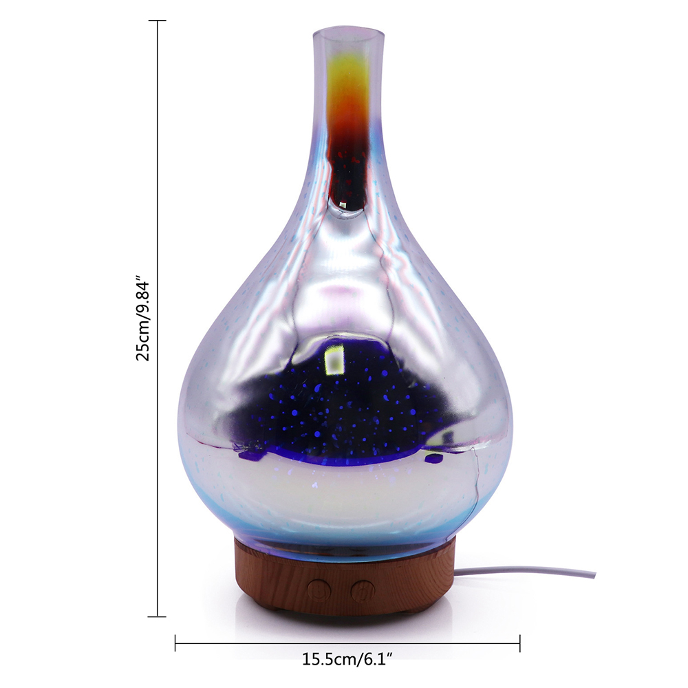 3D Feuerwerk Glas Vase Form Luftbefeuchter mit LED Nachtlicht Aroma Ätherisches Öl Diffusor Nebel Maker Ultraschall-luftbefeuchter 3D Feuerwerk Glas Vase Form Luftbefeuchter mit LED Nachtlicht Aroma Ätherisches Öl Diffusor Nebel Maker Ultraschall-luftbefeuchter