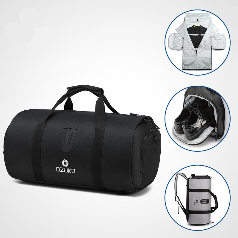 OZUKO Multifunktions Große Kapazität Männer Reisetasche Wasserdichte Duffle Tasche für Reise Anzug Lagerung Hand Gepäck Taschen mit Schuh Beutel OZUKO Multifunktions Große Kapazität Männer Reisetasche Wasserdichte Duffle Tasche für Reise Anzug Lagerung Hand Gepäck Taschen mit Schuh Beutel