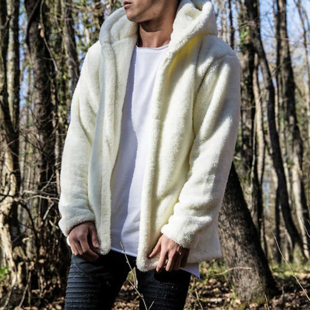 Winter Warme Männer Winter Dicke Hoodies Tops Flauschigen Fleece Pelz Jacke Mit Kapuze Mantel Oberbekleidung Langarm Strickjacken Winter Warme Männer Winter Dicke Hoodies Tops Flauschigen Fleece Pelz Jacke Mit Kapuze Mantel Oberbekleidung Langarm Strickjacken