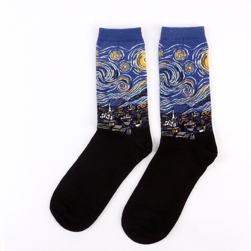 Hot Dropshipping Herbst winter Retro Frauen Neue Kunst Van Gogh Wandbild Welt Berühmte Ölgemälde Serie Weibliche Socken Lustige Socken Hot Dropshipping Herbst winter Retro Frauen Neue Kunst Van Gogh Wandbild Welt Berühmte Ölgemälde Serie Weibliche Socken Lustige Socken