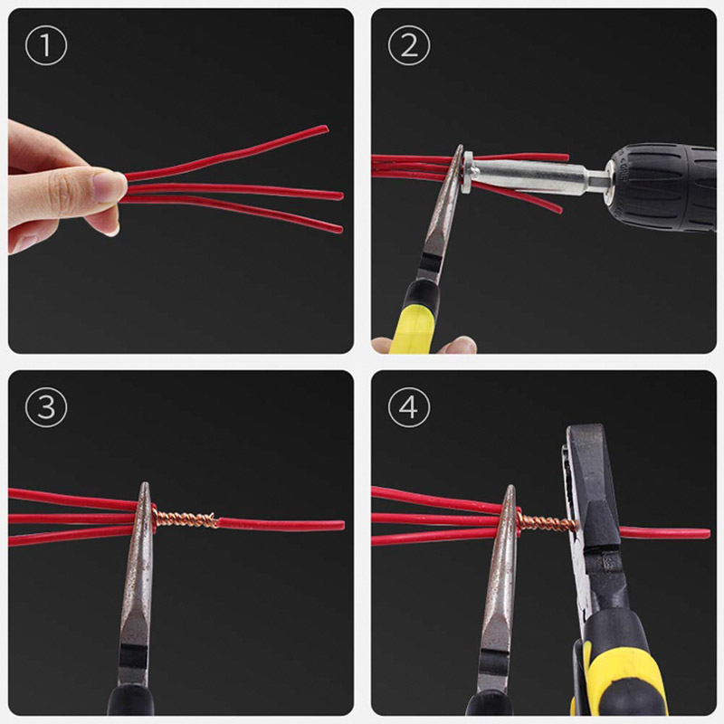 2.5/4 platz Universal Draht Verdrehen Werkzeug Elektrischen Kabel Schnell Stecker Automatische Verdrehen Draht Abisolieren Stripper Twister 2.5/4 platz Universal Draht Verdrehen Werkzeug Elektrischen Kabel Schnell Stecker Automatische Verdrehen Draht Abisolieren Stripper Twister