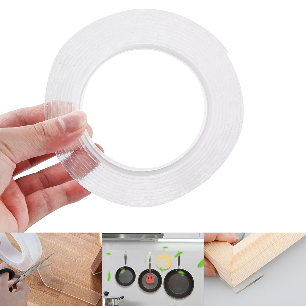 1/2/3/5m Wiederverwendbare Doppelseitiges Klebeband Nano Spurlose Band Abnehmbare Aufkleber Adhesive Schleife festplatten Krawatte Kleber Gadget 1/2/3/5m Wiederverwendbare Doppelseitiges Klebeband Nano Spurlose Band Abnehmbare Aufkleber Adhesive Schleife festplatten Krawatte Kleber Gadget