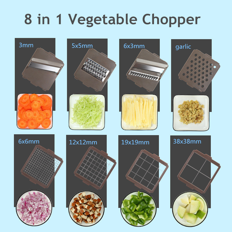 LMETJMA Zwiebel Chopper Pro Gemüse Chopper Mandoline Slicer Dicer Mit 8 Austauschbare Klingen Veggie Chopper Cutter KC0151 LMETJMA Zwiebel Chopper Pro Gemüse Chopper Mandoline Slicer Dicer Mit 8 Austauschbare Klingen Veggie Chopper Cutter KC0151