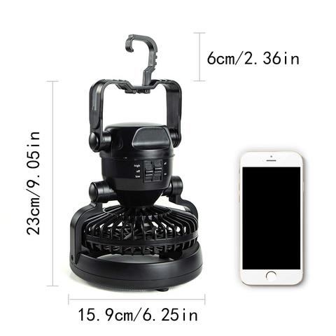 Linterna LED multifuncional con ventilador