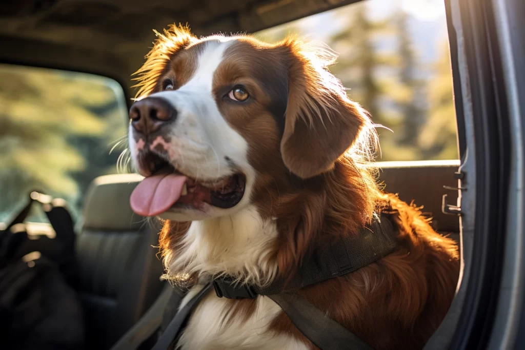 Chevrolet Equinox back seat cover for St. Bernards