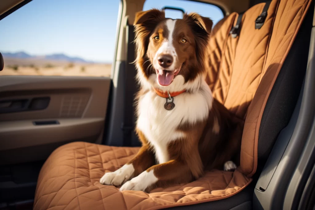 Ford F-Series back seat cover for Border Collies