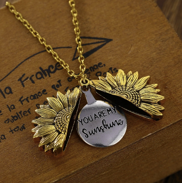 You Are My Sunshine Sunflower Pendant Necklace Buy It Carl